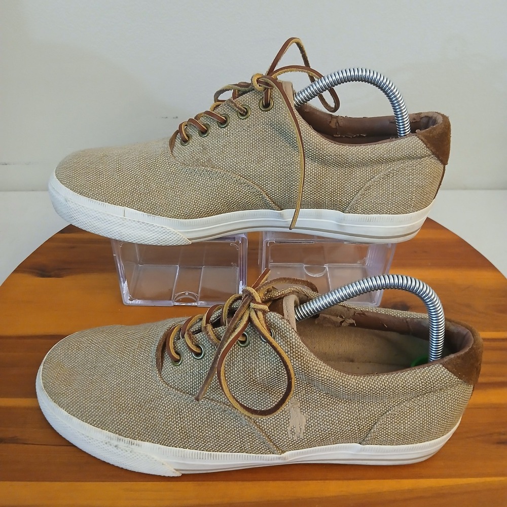Polo Ralph Lauren Vaughn Mens 9D Tan Casual Shoes Sneakers 0200001087